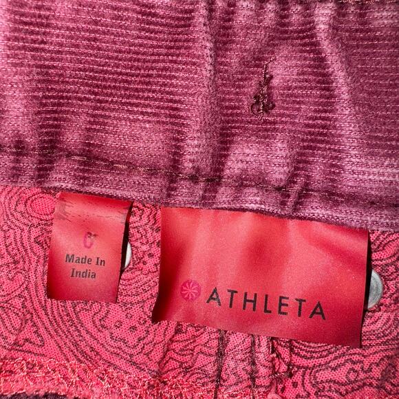 Athleta slim cord pant Corduroy Women Sz 0 Burgundy Cherrywood Holiday cords - Picture 5 of 15